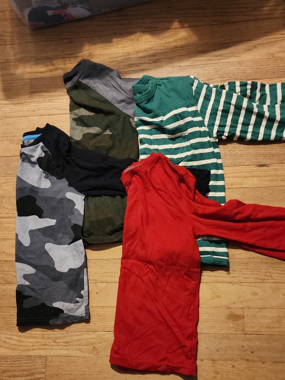 Sonoma Kids Long Sleeve Tee Pack - Red, Green, Black, Gray Camo